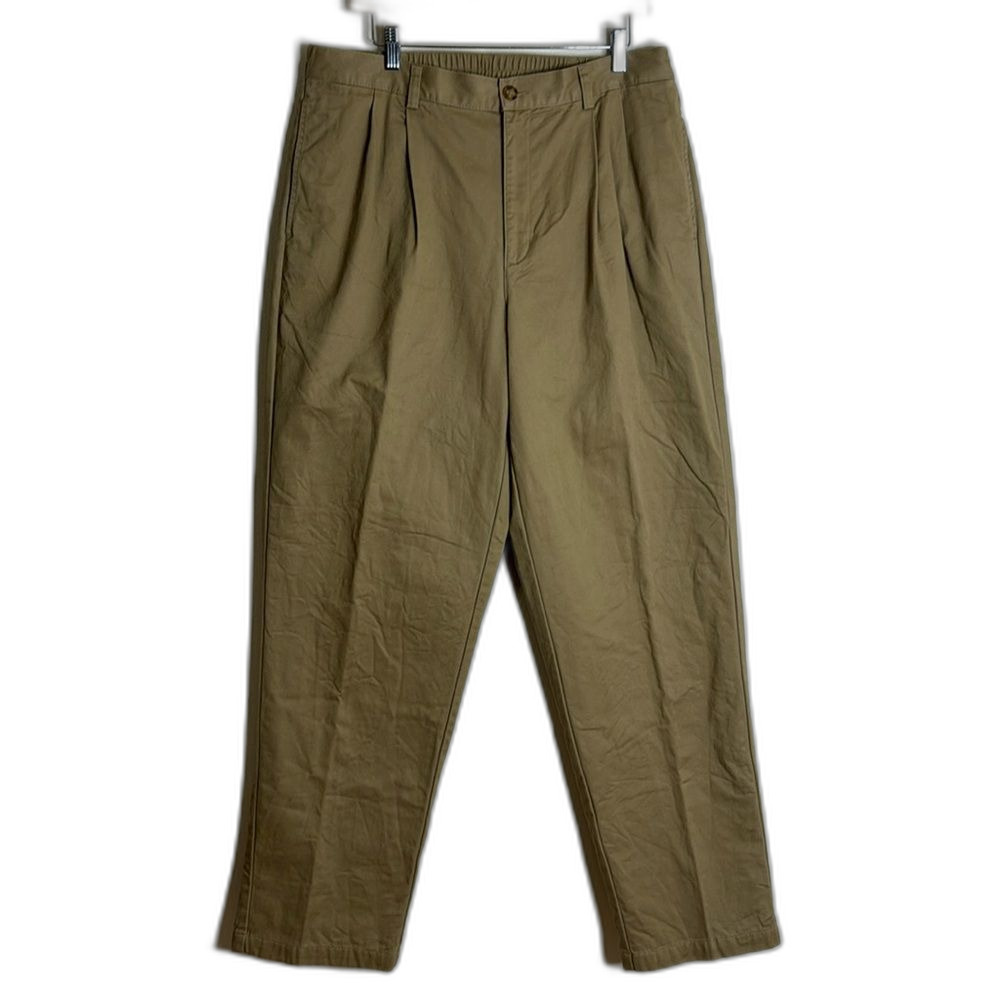 L.L. Bean‎ comfort waist chino khaki flannel lined thick chino pants size 37x34